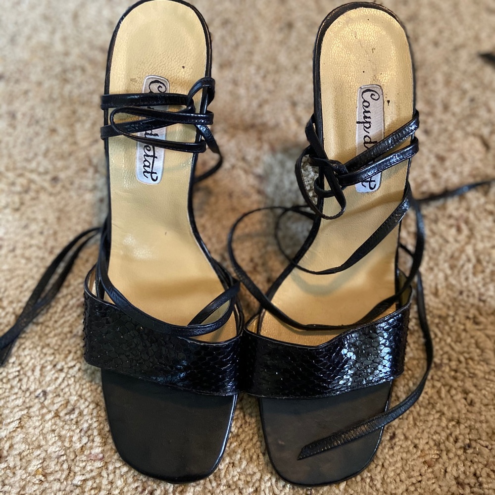 Black Strap Heels